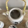 Herbal teapot  and six matching  teacups Image 6