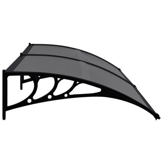 Door Canopy Black 240x80 cm PC