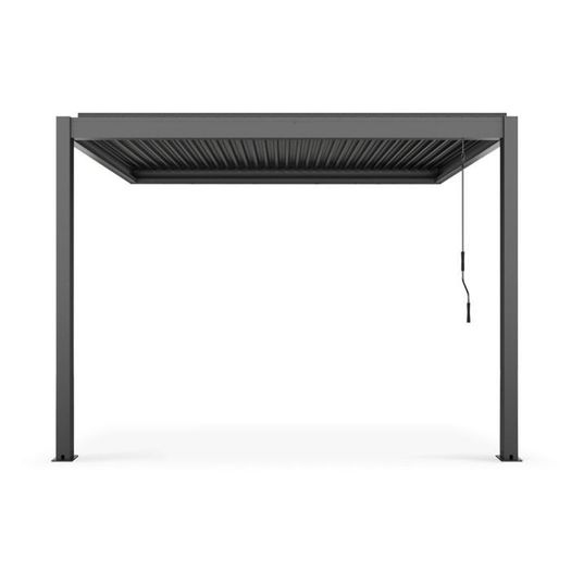 Pergolux Wall-Mounted Pergola Grey 3x3x2.5m