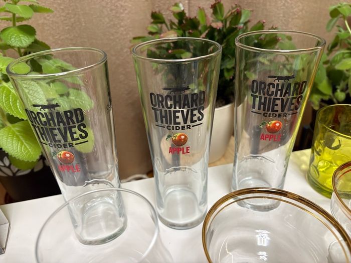 Large set of various glasses