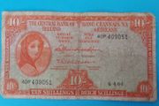 Irish 1964 Lavery ten shilling banknote in Fine  condition