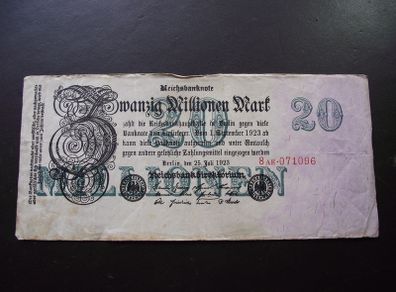 Germany. Reichsbanknote. 20 Millionen Mark (25.7.1923)