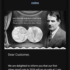 60X Jack B Yeats 10 Euro Silver Proof Coin 2012 From The Irish Central Bank Silver 1oz or 1 standard ounce coin.