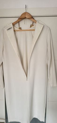 J. LINDEBERG ivory long sleeve dress Sz 40 ( Fit 10 UK) - Rrp 130 (New)
