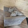2 X Large Grey Caseys Armchairs Image 2