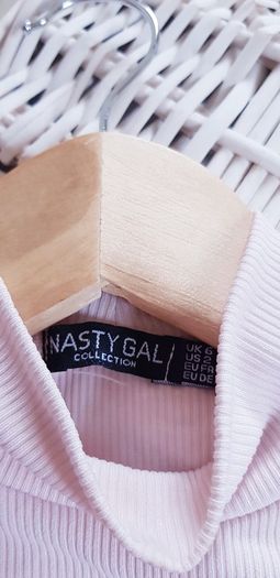 Nasty Gal Open Back Pink Top - Size 6