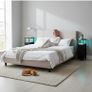 Bedside Table Set of 2 with Charging Station, Narrow Side Table with LED Lights Image 6