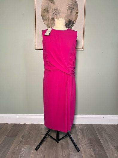 Ladies Hobbs Whitbourn Cocktail Dress Shocking Pink UK14