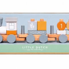 Little Dutch Wooden Block Train - Blue