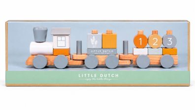 Little Dutch Wooden Block Train - Blue