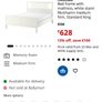 IKEA HEMNES Bed frame with MORGEDAL mattress, Standard King size Image 2