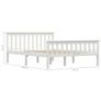 Bed Frame without Mattress White Solid Pinewood 140x200 cm Image 5