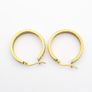 Gold Bonded 925 Sterling Silver & CZ Hoop Earrings Image 6