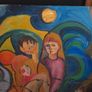 Oil on Board. Children of War Image 3