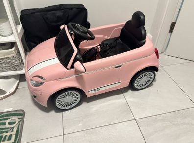 Electric Car Pink Fiat 500