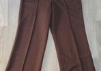 Vintage 1960s chocolate brown wide leg pleated trousers St Michael