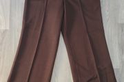 Vintage 1960s chocolate brown wide leg pleated trousers St Michael
