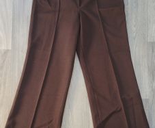 Vintage 1960s chocolate brown wide leg pleated trousers St Michael