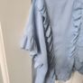 Boohoo blue ruffled cropped blouse Image 4