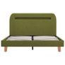 Bed Frame with LED Green Fabric 120x190 cm Image 4