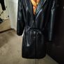 Faux Leather Trench Coat Image 2