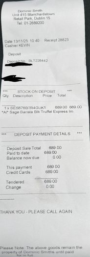 Sage Express Impress Coffee Machine - Excellent Condition Truffle Black