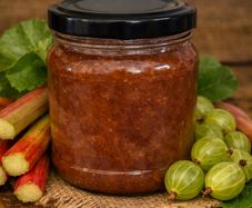 230g Organic Gooseberry and Organic Rhubarb Jam