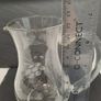 Cut glass gravy boat jug and spoon Image 5