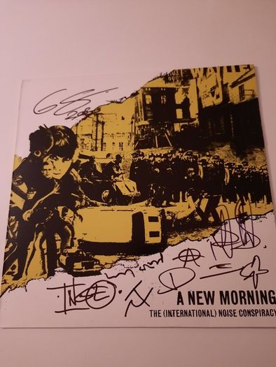 The International Noise Conspiracy: A New Morning Changing Weather LP (2001) (Fully autographed)
