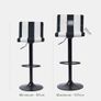 Breakfast Bar Stools Set of 2 Adjustable Height Velvet Bar Stools, Soft Comfy Swivel With Footrest Metal Frame For Kitchen Image 2