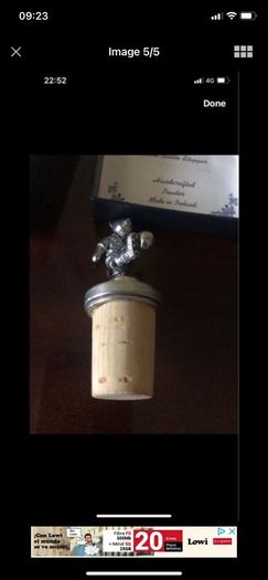 Vintage Pewter Bottle Stopper