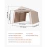 Outdoor Storage Shed, 10 x 15 ft Portable Storage Tent with 2 Roll-up Doors & Vents, Waterproof Canopy Shed Shelter, Heavy Duty Frame, Patio Garage Carport for Motorcycle Lawn Mower, Beige  Heavy-Duty Metal Frame: This large 10x15 ft portable storage  Image 2
