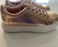 Asos trainers rose gold metallic