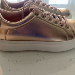 Asos trainers rose gold metallic