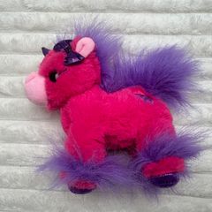 Keel toys Glitter Gems pink purple unicorn pony small plushie approx. 18cm. Used Please see pictures