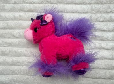 Keel toys Glitter Gems pink purple unicorn pony small plushie approx. 18cm. Used Please see pictures