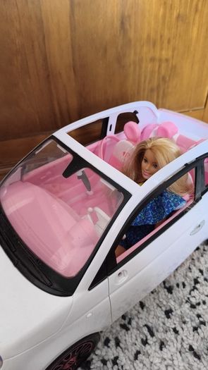 Barbie with car.