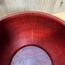 Vintage Chinese Red Lacquer Wood Rice Basket Food Carrier Bowl Image 9