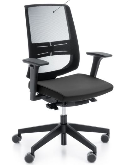 Mesh High Back Executive Chair with Adj Arms & Lumbar support