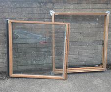 Large Timber Frame Double Glazed Skylights / Roof Windows x2 - With Flashings & Frame Components
