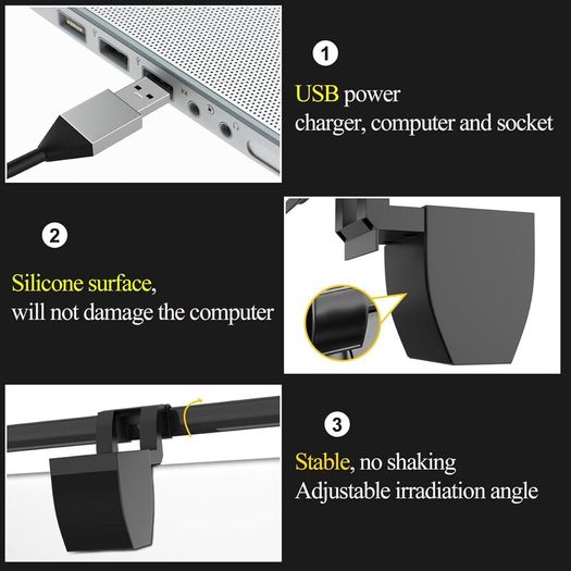 Computer Monitor Light Bar, LED Screen Light Bar for Workspace, Dimmable Monitor Lamp, Touch Control Monitor Lamp for Desk/Office/Home/Game, for Eye Caring [Energy Class A]