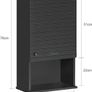 Wall Mounted Toilet Cabinet Wall Cabinet with Door for Bathroom Medicine Cabinet with Shelves - Grey Image 4