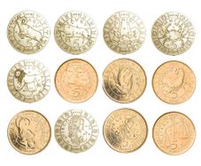 San Marino 5 Euro Coin Zodiac Coins Full Set with Box 2018-2021