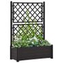 Garden Planter with Trellis 100x43x142 cm PP Anthraciteplant Image 4