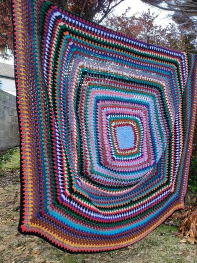 Large Vintage Crochet Blanket
