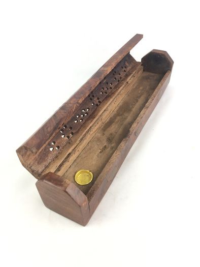 Wooden letter rack, incense burner and pen stand