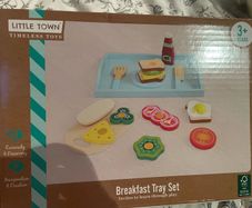 Wooden Breakfast Tray Set