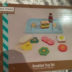 Wooden Breakfast Tray Set