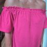 Pink Flare Open Shoulders Top, NEW LOOK, Size 10 Image 7