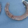 Vintage Forged Iron Horse Shoes Image 3
